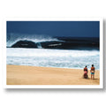 WATCHING SURFER IN TUBE AT BANZAI PIPELINE NORTH SHORE OAHU