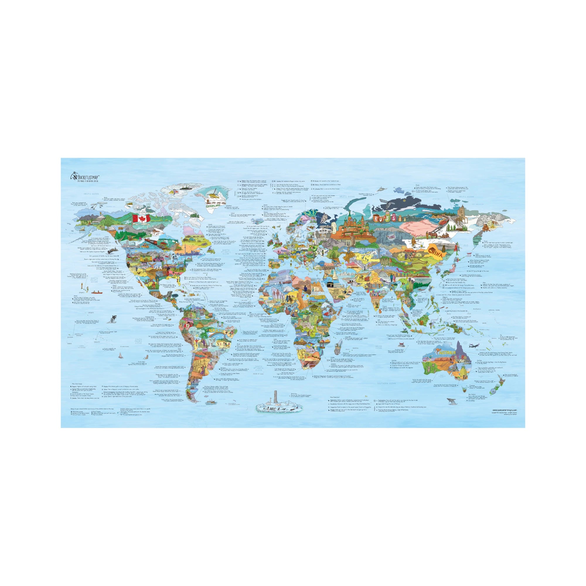 BUCKETLIST MAP-PAPER