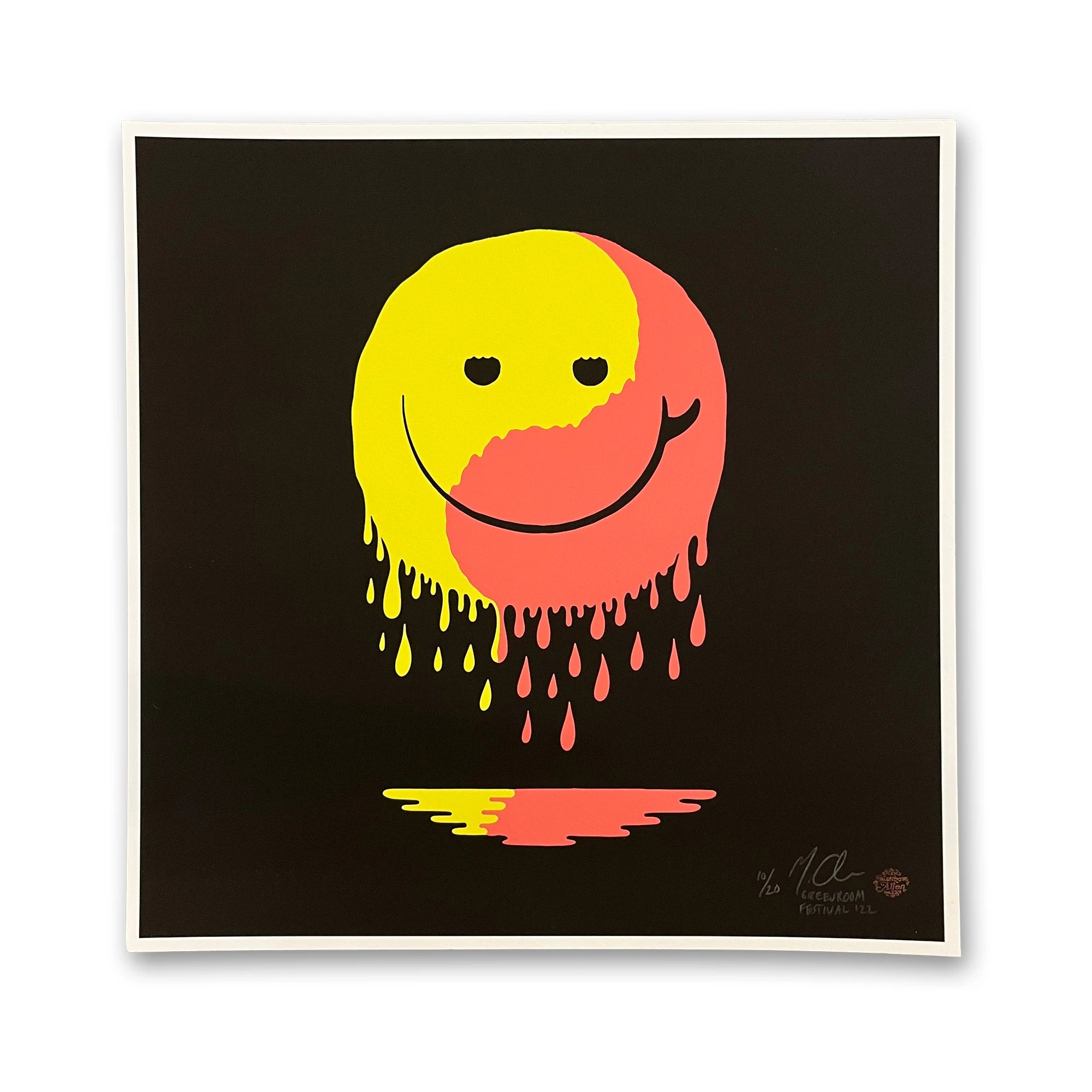 SURF SMILE YIN YANG DRIP BLACK