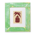 LINO CUT, AVOCADO SPROUT-BURNT SIENNA