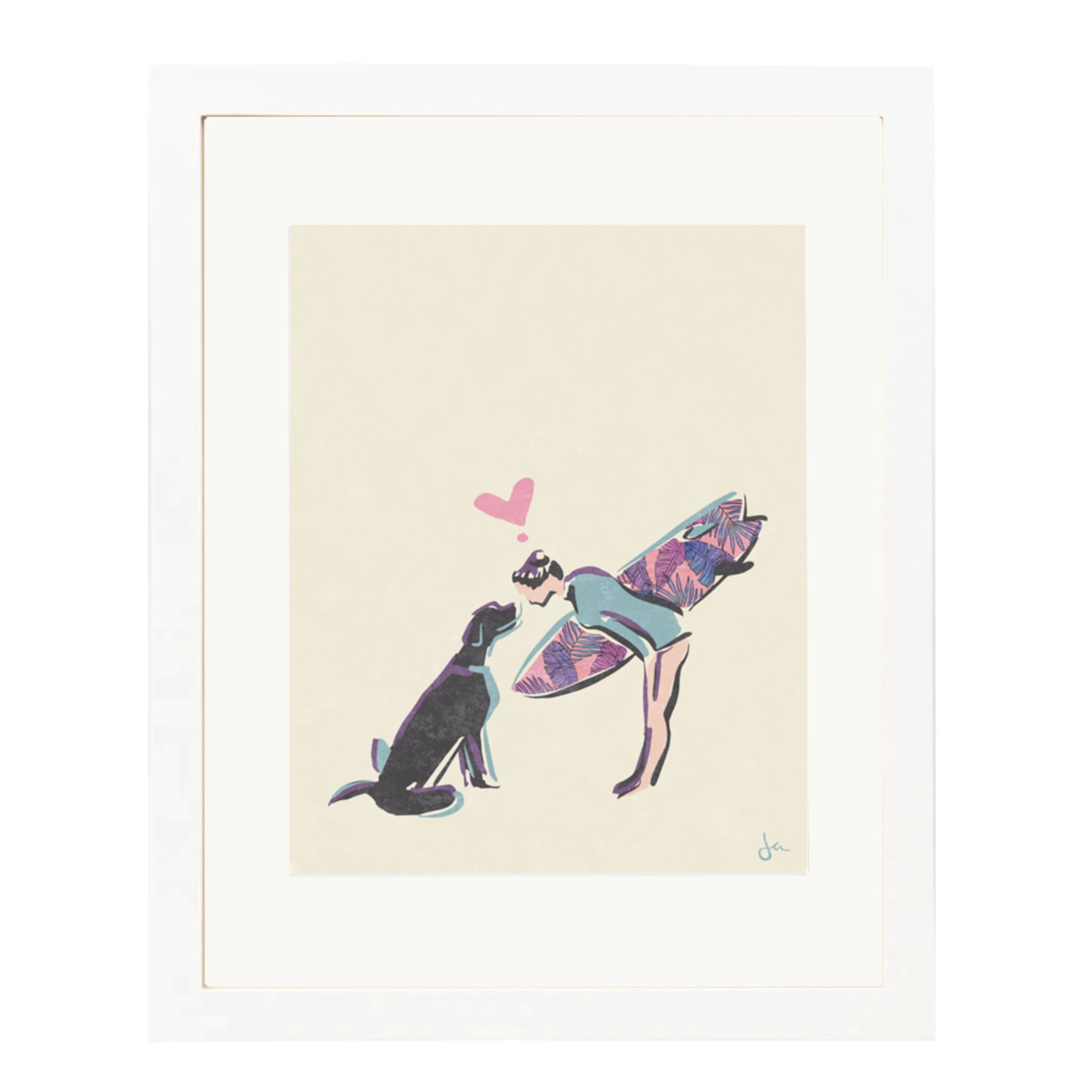 SURFER GIRL & PUP