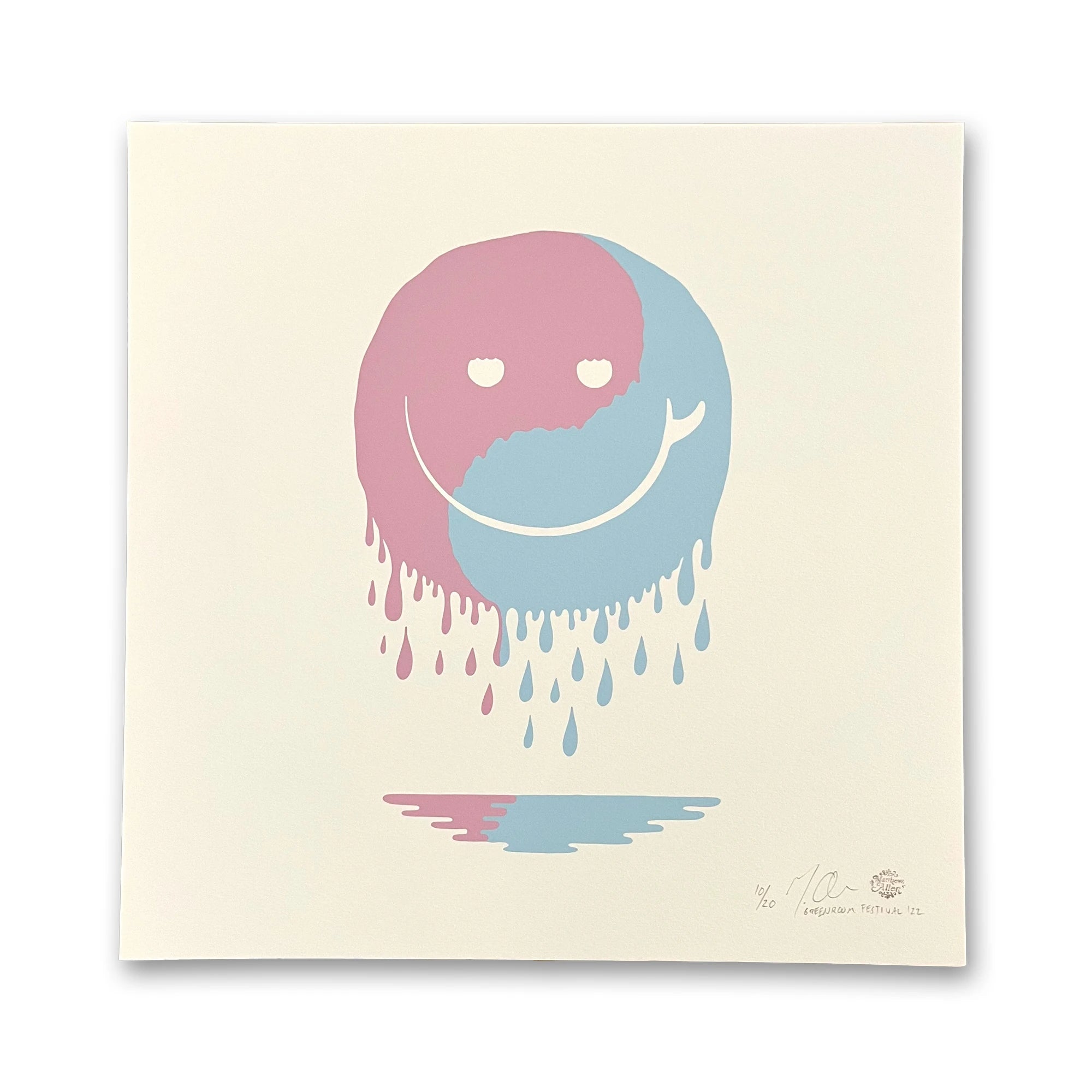 SURF SMILE YIN YANG DRIP WHITE